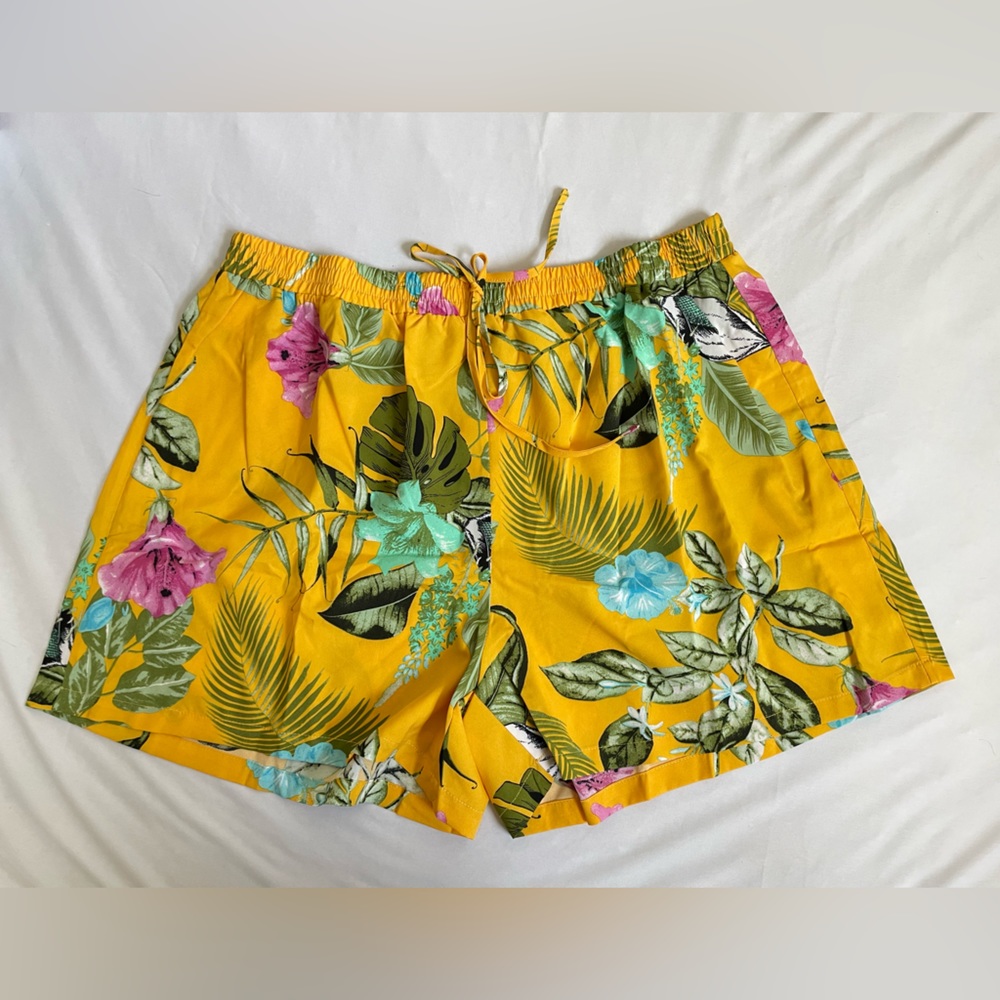 NWOT Tropical Drawstring Shorts
